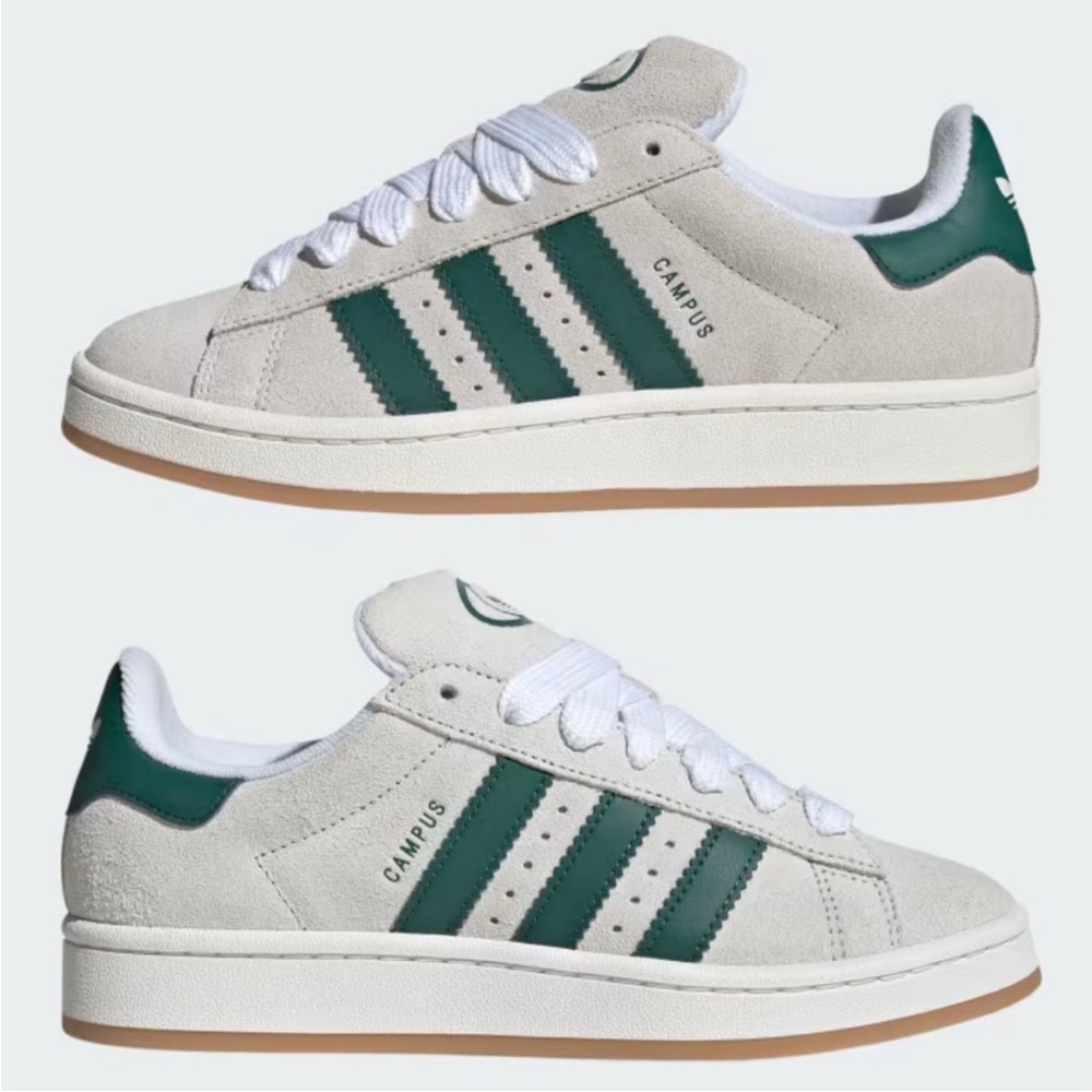 adidas Campus 00s W Crystal White / Core White / Collegiate Green - Picture 6 of 11
